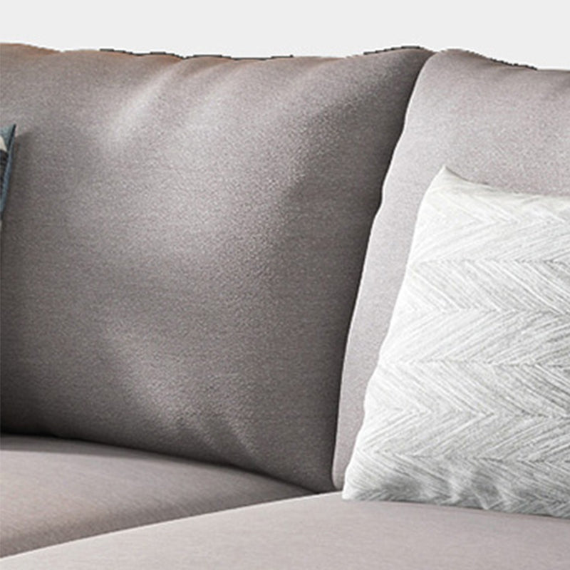 Tessuto moderno divano e chaise del braccio quadrato a forma L moderna con cuscini