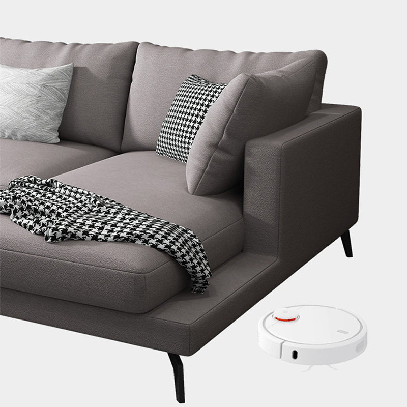 Tessuto moderno divano e chaise del braccio quadrato a forma L moderna con cuscini