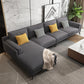 Moderne kussenrugstof sectionele L-vorm vierkante arm sectioneel
