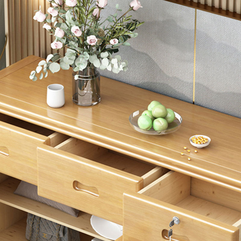 Solid Wood 1/2 - Door Accent Cabinet Mid Century 15.7" D Storage Cabinet with Drawers Clearhalo 'Cabinets & Chests' 'cabinets_chests' 'furn' 'furn_cabinets_chests' 'Furniture' 'Living Room Furniture' 6254162