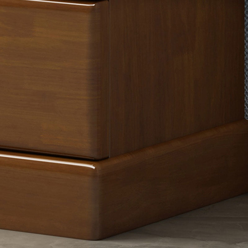 Solid Wood 1/2 - Door Accent Cabinet Mid Century 15.7" D Storage Cabinet with Drawers Clearhalo 'Cabinets & Chests' 'cabinets_chests' 'furn' 'furn_cabinets_chests' 'Furniture' 'Living Room Furniture' 6254173