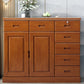 Solid Wood 1/2 - Door Accent Cabinet Mid Century 15.7" D Storage Cabinet with Drawers Clearhalo 'Cabinets & Chests' 'cabinets_chests' 'furn' 'furn_cabinets_chests' 'Furniture' 'Living Room Furniture' 6254177