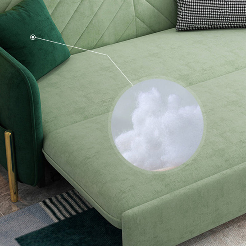 Divano divano in stile glam divano a braccio quadrato, 31,49 "di larghezza con deposito