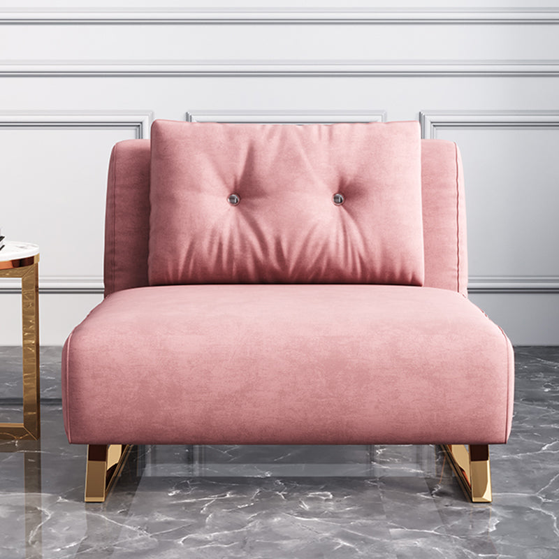 Sofá para dormir Glam Velvet 31.49 "Bed de sofá rosa ancha con almohada