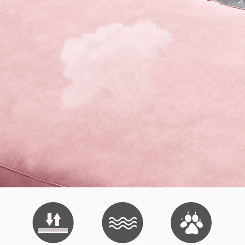 Sofá para dormir Glam Velvet 31.49 "Bed de sofá rosa ancha con almohada