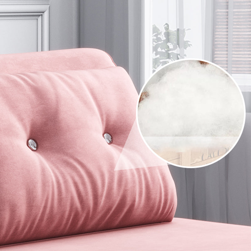 Sofá para dormir Glam Velvet 31.49 "Bed de sofá rosa ancha con almohada