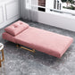 Sofá para dormir Glam Velvet 31.49 "Bed de sofá rosa ancha con almohada