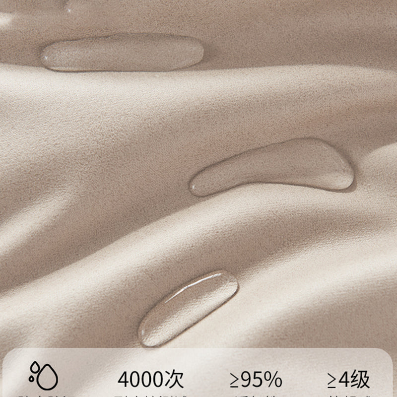 Sofá para dormir de cuero de color beige 32.28 "Cama de sofá ancho con colchón desmontable