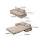 Sofá para dormir de cuero de color beige 32.28 "Cama de sofá ancho con colchón desmontable