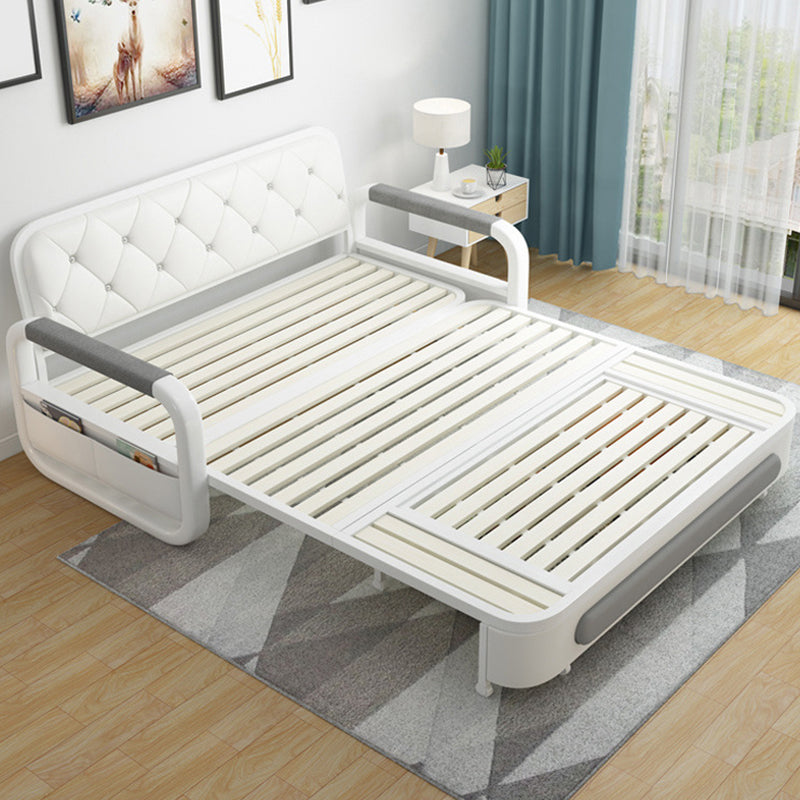 Linnen 32,28 "brede slaper bank grijze slaapbank met afneembare matras