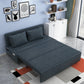 32.28" Wide Sleeper Sofa Gray Faux leather Sofa Bed with Detachable Mattress