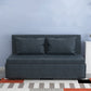 32.28" Wide Sleeper Sofa Gray Faux leather Sofa Bed with Detachable Mattress