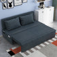 32.28" Wide Sleeper Sofa Gray Faux leather Sofa Bed with Detachable Mattress