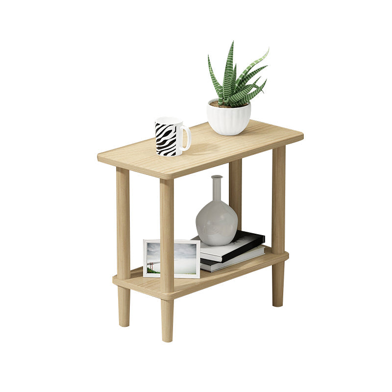 Mesa de esquina de 2 niveles moderna de madera