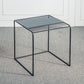 Mid-Century Modern Cocktail Table Metal Square Single Coffee Table
