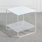 Mid-Century Modern Cocktail Table Metal Square Single Coffee Table