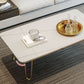 Glam Cocktail Table 4 Legs Slate Rectangular Single Coffee Table Clearhalo 'Coffee & Accent Tables' 'Coffee Tables' 'coffee_tables' 'furn' 'furn_coffee_tables' 'Furniture' 'Living Room Furniture' 6254380