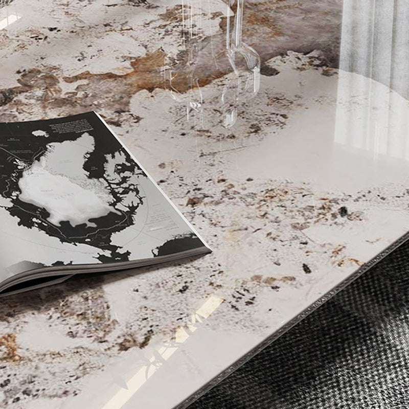 Glam Irregular Slate Top Cocktail Table Sled 15.7" H Coffee Table Clearhalo 'Coffee & Accent Tables' 'Coffee Tables' 'coffee_tables' 'furn' 'furn_coffee_tables' 'Furniture' 'Living Room Furniture' 6254419