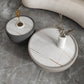 Round Slate Pedestal Coffee Table 2 Pieces Bunching Cocktail Tables Clearhalo 'Coffee & Accent Tables' 'Coffee Tables' 'coffee_tables' 'furn' 'furn_coffee_tables' 'Furniture' 'Living Room Furniture' 6254450