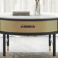 Luxurious Slate Round Top Coffee Table Set with Storage Drawer Clearhalo 'Coffee & Accent Tables' 'Coffee Tables' 'coffee_tables' 'furn' 'furn_coffee_tables' 'Furniture' 'Living Room Furniture' 6254544