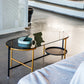 Modernism Elliptical Glass Top Coffee Cocktail Table with Shelf Clearhalo 'Coffee & Accent Tables' 'Coffee Tables' 'coffee_tables' 'furn' 'furn_coffee_tables' 'Furniture' 'Living Room Furniture' 6254596