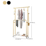 Glam Entryway Kit 2 Hanging Rails Lower Shelf and Hooks Coat Hanger Clearhalo 'Entry & Mudroom Furniture' 'furn' 'furn_hall_tree_coat_racks' 'Furniture' 'Hall Trees & Coat Racks' 'hall_tree_coat_racks' 6254873