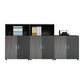 Industrial Style Vertical Filing Cabinet Wood Filing Cabinet with Locking Storage