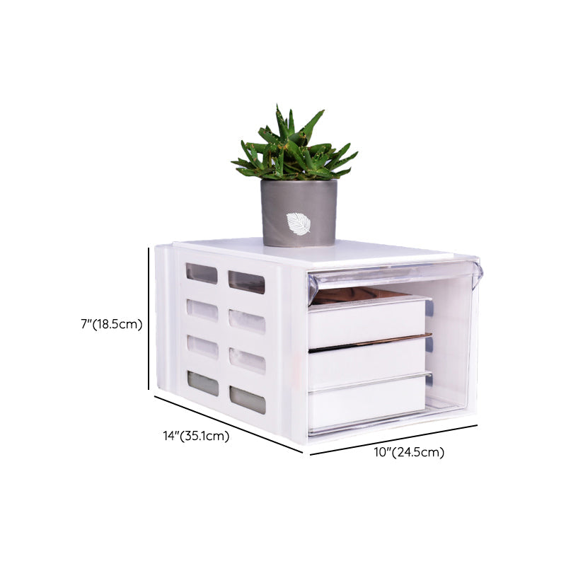 Lateral Plastic File Cabinet Home or Office Clear File Cabinet with Drawers Clearhalo 'Filing Cabinets' 'filling_cabinets' 'furn' 'furn_filling_cabinets' 'Furniture' 'Office Furniture' 6255083