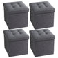 Modern Solid Color Cube Scratch Resistant Square Cube for Home Decor Grey 4 Piece Set Clearhalo 'furn' 'furn_ottomans_poufs' 'Furniture' 'Living Room Furniture' 'Ottomans & Poufs' 'ottomans_poufs' 6255116