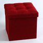 Modern Solid Color Cube Scratch Resistant Square Cube for Home Decor Red 1 Piece Clearhalo 'furn' 'furn_ottomans_poufs' 'Furniture' 'Living Room Furniture' 'Ottomans & Poufs' 'ottomans_poufs' 6255118