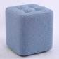 Modern Pouf Ottoman Fabric Upholstered Tufted Solid Color Square Ottoman 11"L x 11"W x 14"H Blue 1 Piece Clearhalo 'furn' 'furn_ottomans_poufs' 'Furniture' 'Living Room Furniture' 'Ottomans & Poufs' 'ottomans_poufs' 6255152