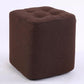 Modern Pouf Ottoman Fabric Upholstered Tufted Solid Color Square Ottoman 11"L x 11"W x 14"H Brown 1 Piece Clearhalo 'furn' 'furn_ottomans_poufs' 'Furniture' 'Living Room Furniture' 'Ottomans & Poufs' 'ottomans_poufs' 6255158