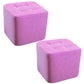 Modern Pouf Ottoman Fabric Upholstered Tufted Solid Color Square Ottoman 11"L x 11"W x 11"H Violet 2 Piece Set Clearhalo 'furn' 'furn_ottomans_poufs' 'Furniture' 'Living Room Furniture' 'Ottomans & Poufs' 'ottomans_poufs' 6255192