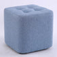 Modern Pouf Ottoman Fabric Upholstered Tufted Solid Color Square Ottoman 11"L x 11"W x 11"H Blue 1 Piece Clearhalo 'furn' 'furn_ottomans_poufs' 'Furniture' 'Living Room Furniture' 'Ottomans & Poufs' 'ottomans_poufs' 6255194