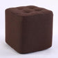 Modern Pouf Ottoman Fabric Upholstered Tufted Solid Color Square Ottoman 11"L x 11"W x 11"H Brown 1 Piece Clearhalo 'furn' 'furn_ottomans_poufs' 'Furniture' 'Living Room Furniture' 'Ottomans & Poufs' 'ottomans_poufs' 6255200