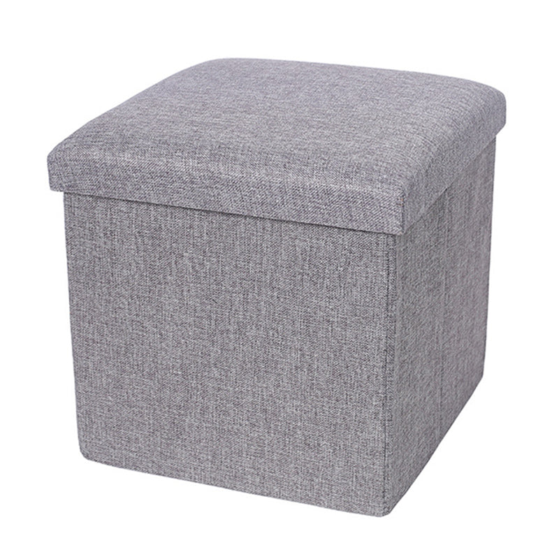 Modern Tear Resistant Cotton Cube Solid Color Square Cube for Drawing Room Grey 1 Piece Clearhalo 'furn' 'furn_ottomans_poufs' 'Furniture' 'Living Room Furniture' 'Ottomans & Poufs' 'ottomans_poufs' 6255213