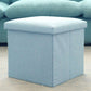 Modern Tear Resistant Cotton Cube Solid Color Square Cube for Drawing Room Light Blue 1 Piece Clearhalo 'furn' 'furn_ottomans_poufs' 'Furniture' 'Living Room Furniture' 'Ottomans & Poufs' 'ottomans_poufs' 6255225