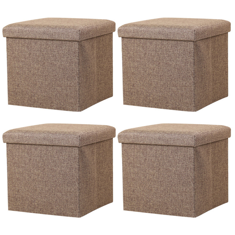 Modern Tear Resistant Cotton Cube Solid Color Square Cube for Drawing Room Coffee 4 Piece Set Clearhalo 'furn' 'furn_ottomans_poufs' 'Furniture' 'Living Room Furniture' 'Ottomans & Poufs' 'ottomans_poufs' 6255233