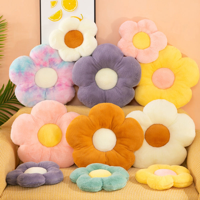 Contemporary Pouf Ottoman Velvet Upholstered Tear Resistant Flower Shape Ottoman Clearhalo 'furn' 'furn_ottomans_poufs' 'Furniture' 'Living Room Furniture' 'Ottomans & Poufs' 'ottomans_poufs' 6255267