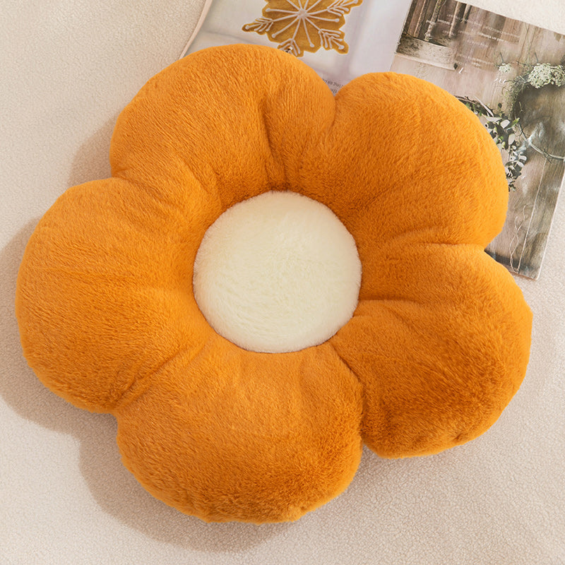 Contemporary Pouf Ottoman Velvet Upholstered Tear Resistant Flower Shape Ottoman Brown 1 Piece Clearhalo 'furn' 'furn_ottomans_poufs' 'Furniture' 'Living Room Furniture' 'Ottomans & Poufs' 'ottomans_poufs' 6255272