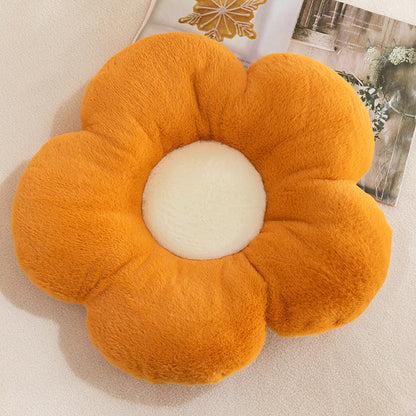 Contemporary Pouf Ottoman Velvet Upholstered Tear Resistant Flower Shape Ottoman Brown 1 Piece Clearhalo 'furn' 'furn_ottomans_poufs' 'Furniture' 'Living Room Furniture' 'Ottomans & Poufs' 'ottomans_poufs' 6255272