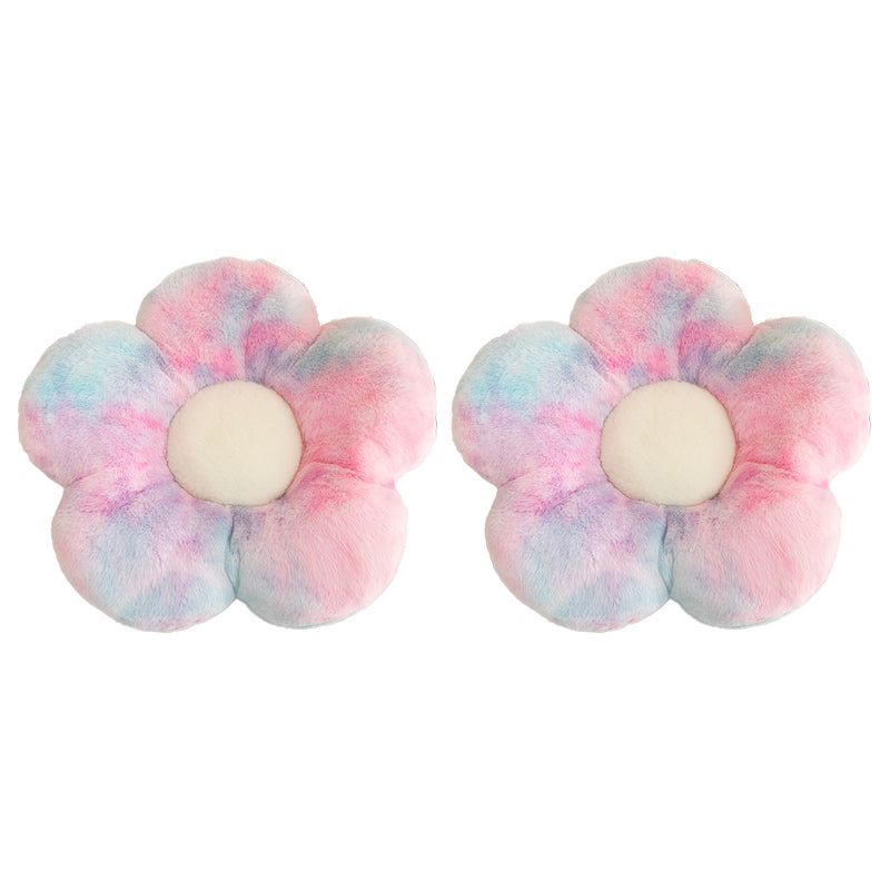 Contemporary Pouf Ottoman Velvet Upholstered Tear Resistant Flower Shape Ottoman Colorful 2 Piece Set Clearhalo 'furn' 'furn_ottomans_poufs' 'Furniture' 'Living Room Furniture' 'Ottomans & Poufs' 'ottomans_poufs' 6255276