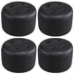 Modern Pouf Ottoman Faux Leather Upholstered Tufted Solid Color Cylinder Shape Ottoman Black 4 Piece Set Clearhalo 'furn' 'furn_ottomans_poufs' 'Furniture' 'Living Room Furniture' 'Ottomans & Poufs' 'ottomans_poufs' 6255284