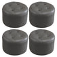 Modern Pouf Ottoman Faux Leather Upholstered Tufted Solid Color Cylinder Shape Ottoman Dark Gray 4 Piece Set Clearhalo 'furn' 'furn_ottomans_poufs' 'Furniture' 'Living Room Furniture' 'Ottomans & Poufs' 'ottomans_poufs' 6255310