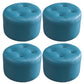 Modern Pouf Ottoman Faux Leather Upholstered Tufted Solid Color Cylinder Shape Ottoman Peacock Blue 4 Piece Set Clearhalo 'furn' 'furn_ottomans_poufs' 'Furniture' 'Living Room Furniture' 'Ottomans & Poufs' 'ottomans_poufs' 6255316