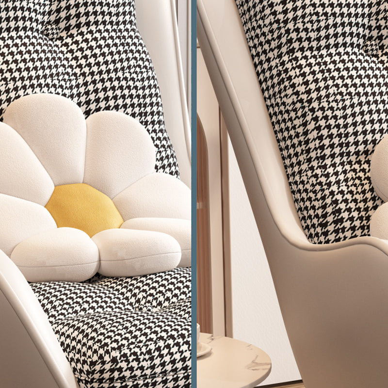 Modern Style Rocking Chair Metal Frame Doll Cotton Filling Cushion Wingback Rocker Chair Clearhalo 'Chairs & Seating' 'furn' 'furn_rocking_chairs' 'Furniture' 'Living Room Furniture' 'Rocking Chairs' 'rocking_chairs' 6256161