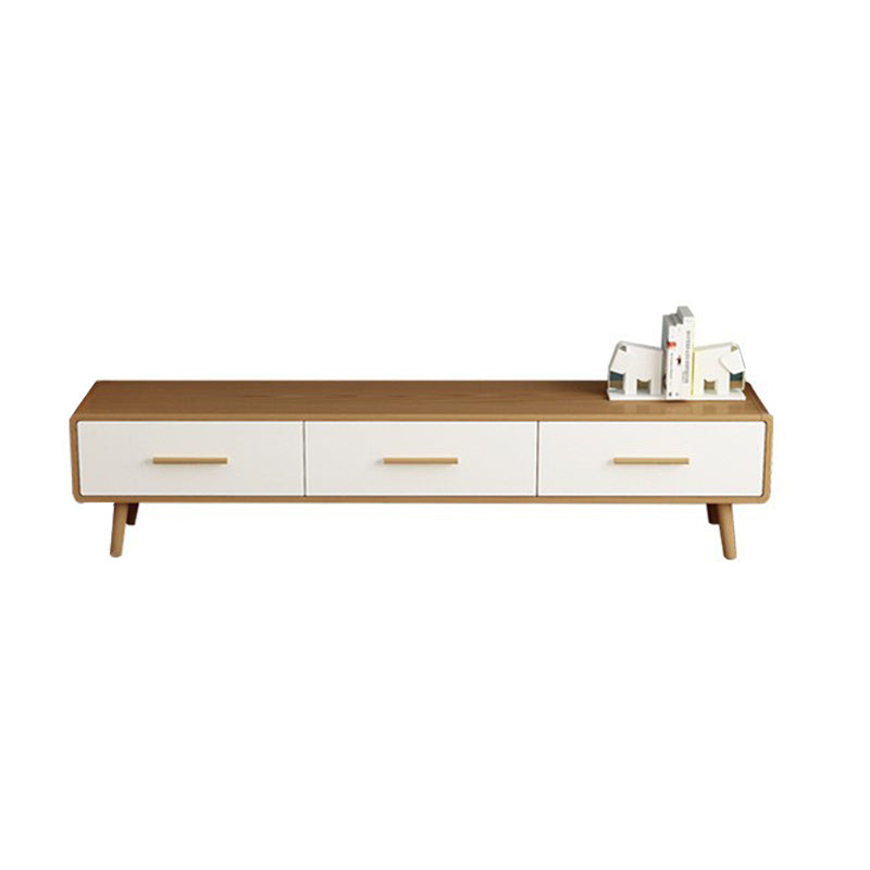Contemporary Wood TV Stand Console Enclosed Storage TV Media Stand for Living Room Wood Clearhalo 'furn' 'furn_tv_stands_entertainment_centers' 'Furniture' 'Living Room Furniture' 'TV Stands & Entertainment Centers' 'TV Stands & Media Storage Furniture' 'tv_stands_entertainment_centers' 6256173
