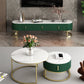 Contemporary TV Console Enclosed Storage TV Media Stand with Drawers