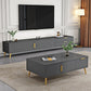 Faux Wood TV Console Contemporary TV Media Stand with Drawers Clearhalo 'furn' 'furn_tv_stands_entertainment_centers' 'Furniture' 'Living Room Furniture' 'TV Stands & Entertainment Centers' 'TV Stands & Media Storage Furniture' 'tv_stands_entertainment_centers' 6256288