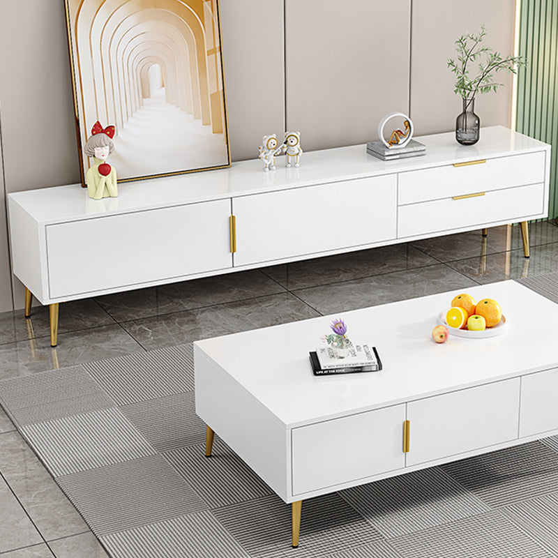 Faux Wood TV Console Contemporary TV Media Stand with Drawers Clearhalo 'furn' 'furn_tv_stands_entertainment_centers' 'Furniture' 'Living Room Furniture' 'TV Stands & Entertainment Centers' 'TV Stands & Media Storage Furniture' 'tv_stands_entertainment_centers' 6256290
